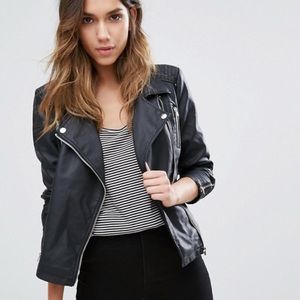 ASOS Faux Leather Biker Jacket
